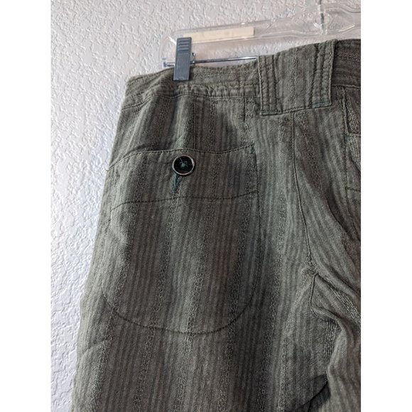 Free People Size 4 Olive Green Textured Wide Legged Pants - Picture 8 of 10